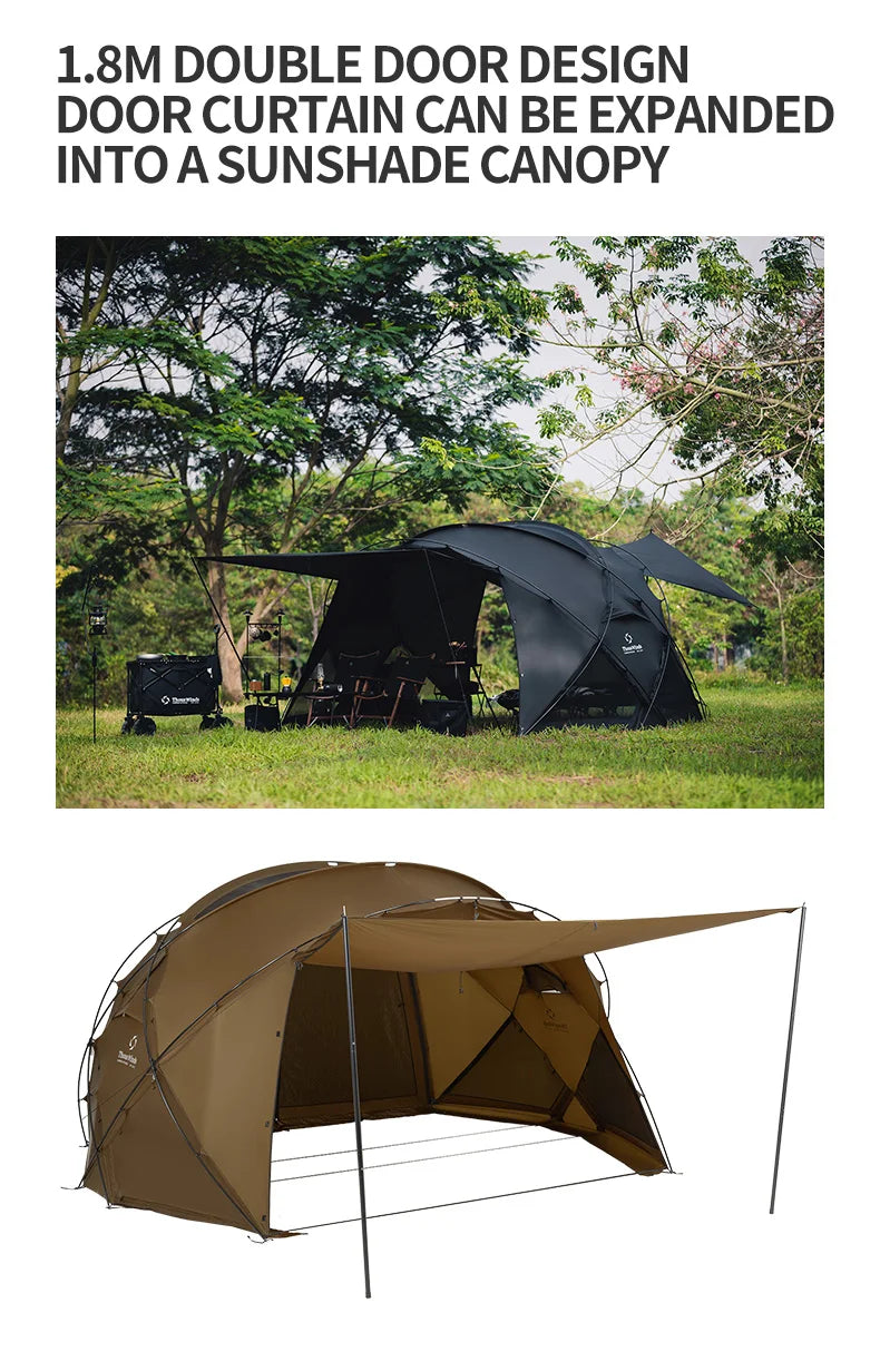 Thous Winds CNC 4-8 Person Family Camping Tent Outdoor Emotional Camp Tent 20D Ripstop Nylon Both Side Silicon Lightweight Tents