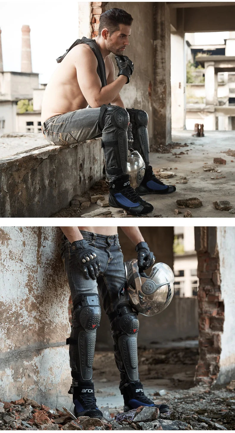 ARCX Motorcycle Boots Street Riding Shoes Anti-Slip Outdoor Trekking Hike Work Shoes for Men Breathable Non-slip Anti-fall