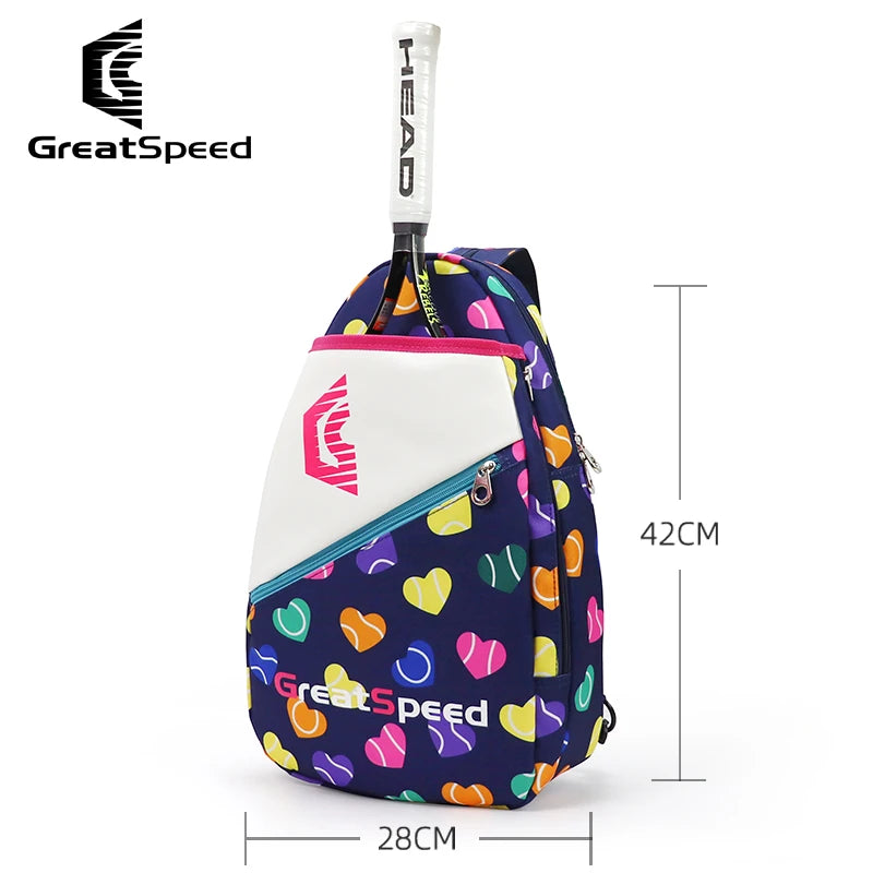New GREATSPEED Youth tennis backpack, independent racket compartment, sports training bag, item storage