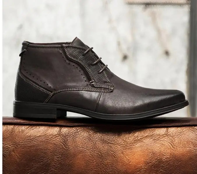 2023 Spring Autumn Ankle Boots Fashion Male Cow Genuine Leather Shoes Lace Up Leisure Leather Boots Motorcycle Shoes Boys A050