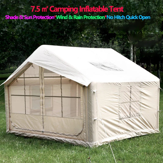 7.5㎡ Large Inflatable Tents with Air Column Set for Rainproof & Waterproof Outdoor Camping 420D Oxford Fabric Inflatable Marquee