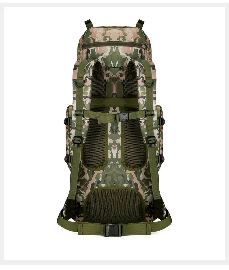 90L Travel Bag Camping Backpack Tactical Hiking Climbing Bags Mountaineering Large Sport Knapsack Outdoor Men Luggage Rucksack