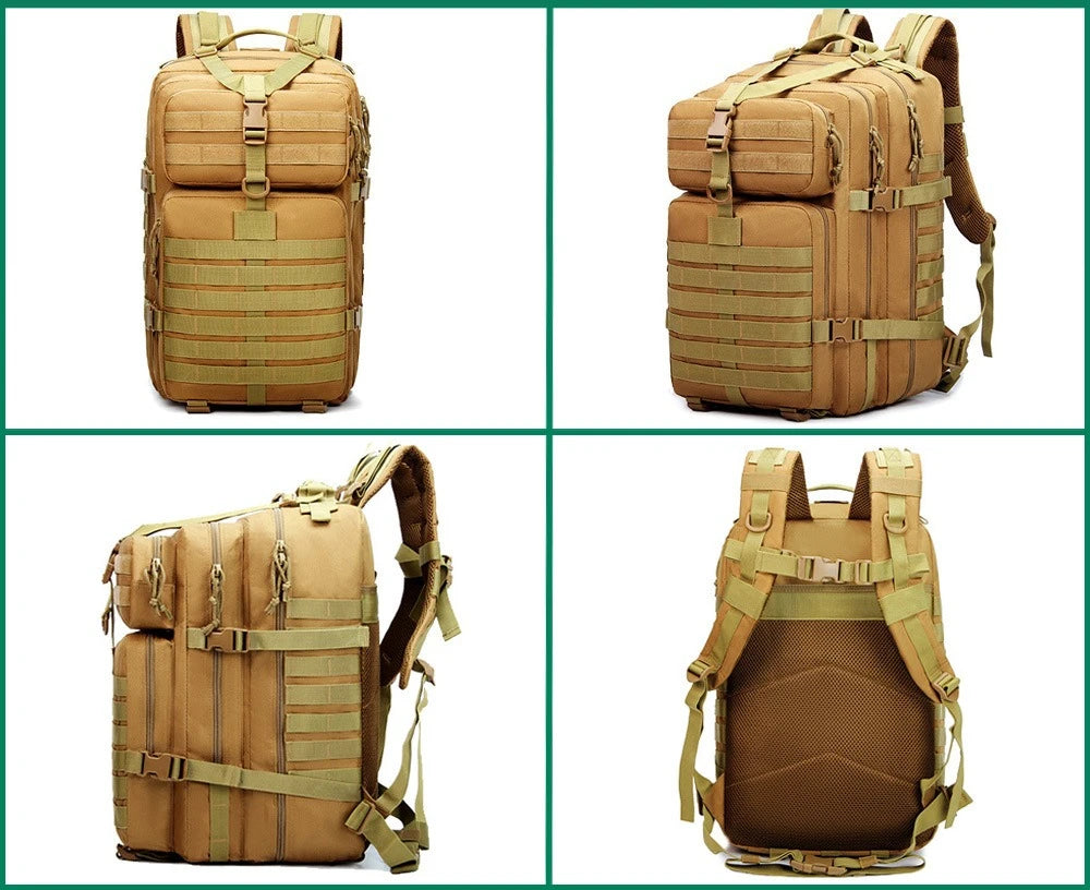 Tactical Hiking Backpack mochila táctica - Large Capacity Waterproof Camouflage,Outdoor Camping Bag for Mountain Climbing Sports