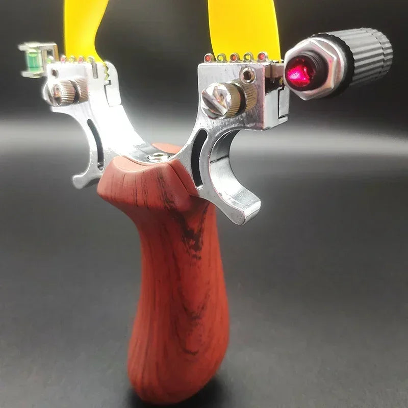 Imitative Wood Laser Slingshot Hunting Slingsshot  Outdoor Professional Shooting Sling Shot High Precision Sling Catapult