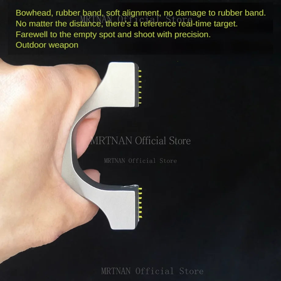 Slingshot Titanium Alloy High Quality Shooting Slingshot Hunting Flat Rubber Band Catapult Outdoor Sports Accessories