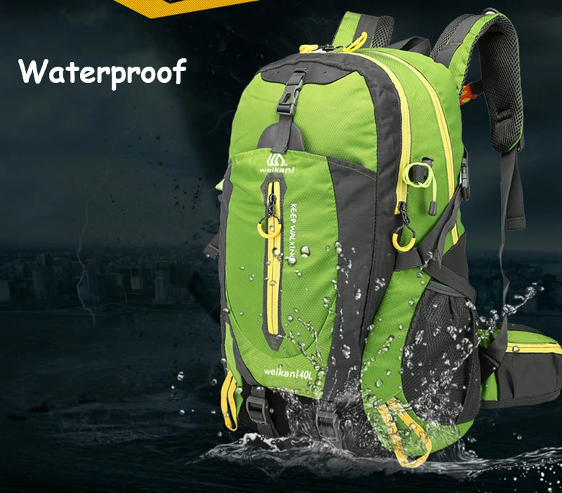 40L Outdoor Backpack Travel Trekking Climbing Mountaineering Rucksack Sports Men'S Bag For Women Waterproof Nature Hike Cycling