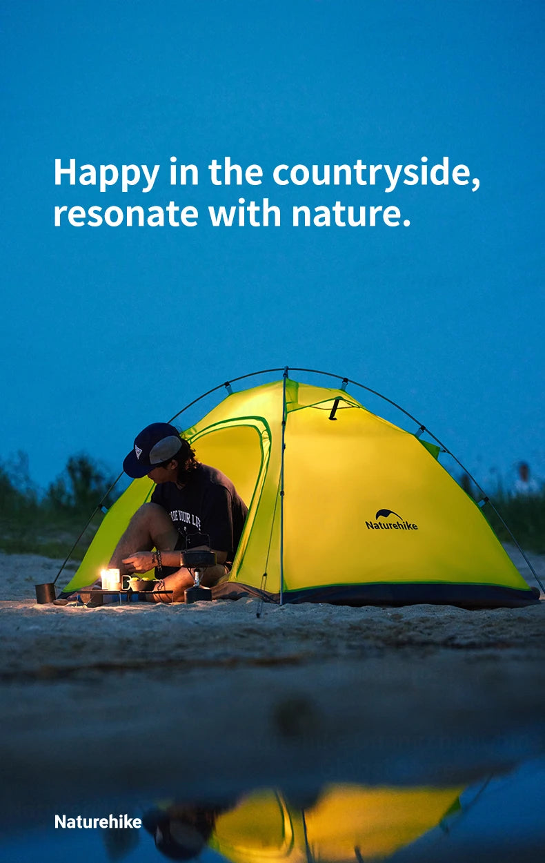 Naturehike Ultralight Camping Tent 2 Person Hiking Travel Backpacking Large Space 65D Waterproof Quick Set Cycling Shelter Tent