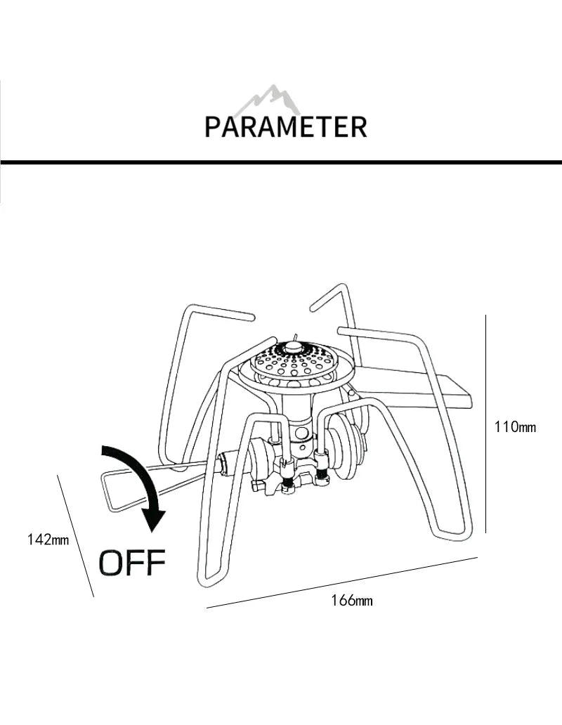 Windproof and Anti-Scald Camping Stove  Outdoor Tourist Burner Parts  Spider Stove  Backpack  Hiking Gas Furnace