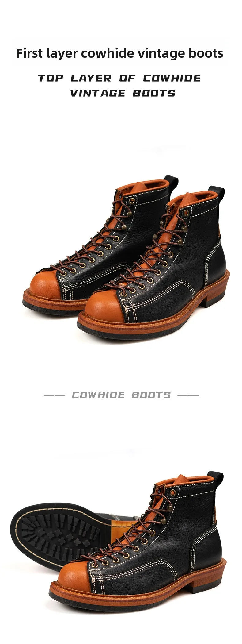 American retro locomotive shoes Boots For Motorcycle