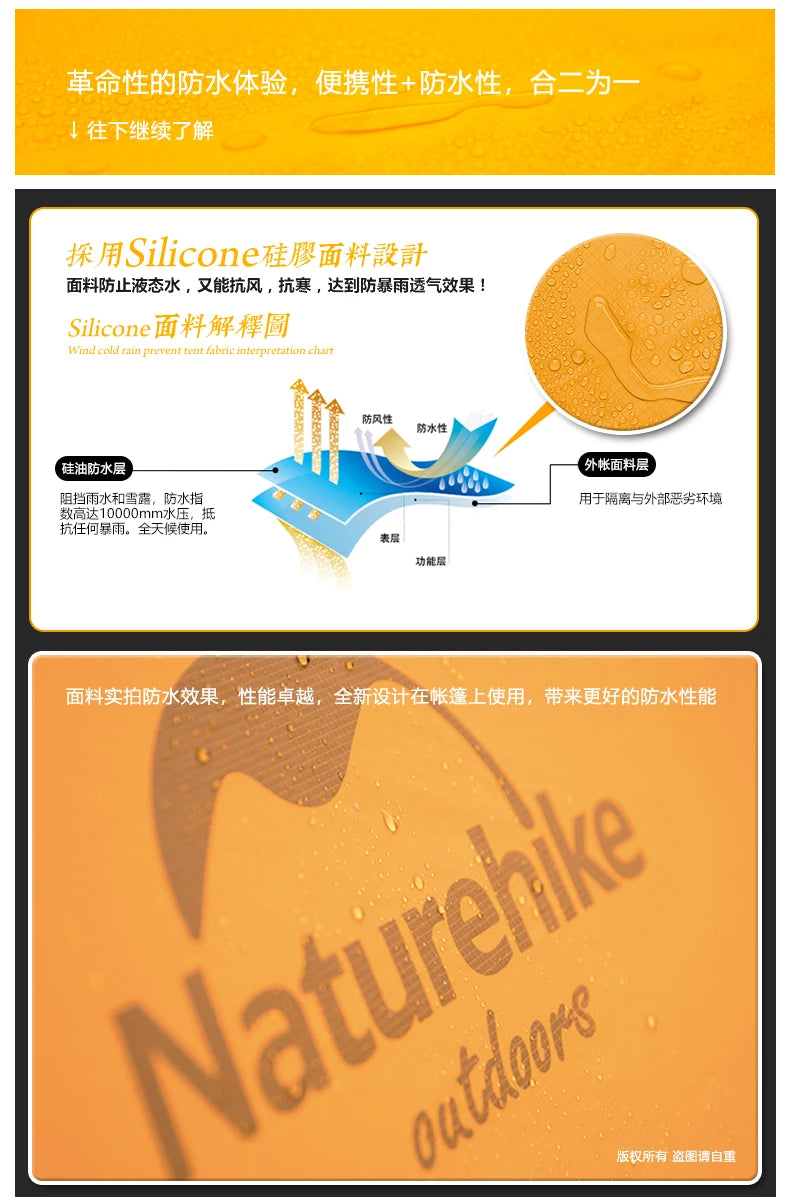 Naturehike Cycling Tent 1 Person Ultralight Backpacking Tent Outdoor Double Layer Fishing Beach Travel Hiking Camping Tent