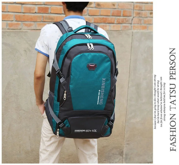 70L Outdoor Hiking Sports Travel Backpack School Bag Large Capacity Trekking Camping Climbing Back Pack Rucksack Tactical Bags