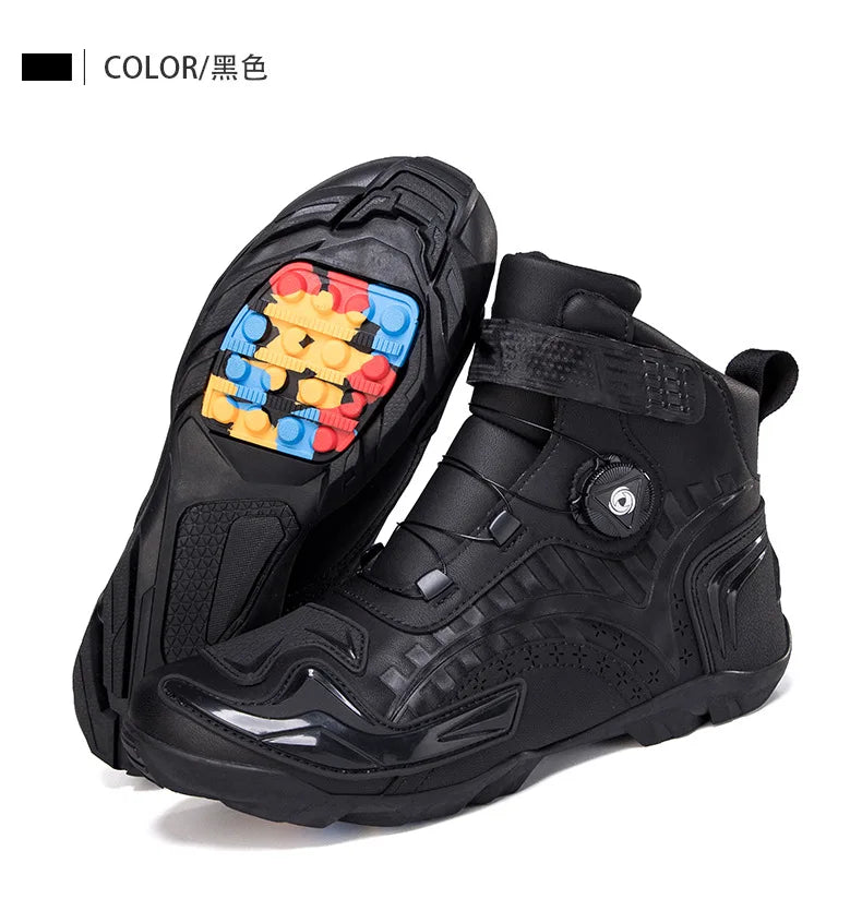Waterproof Motorcycle Shoes Men Women Universal Biker Boot Leather Motorbike Sneaker Motorcyclist Boots Motorcycle Equipment