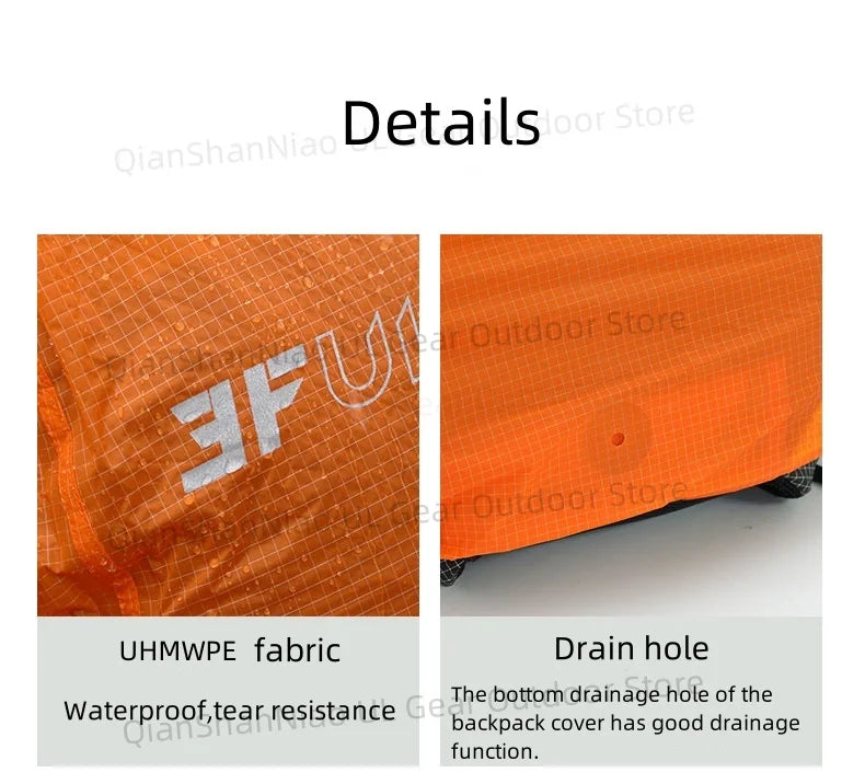 3F UL Gear UHMWPE Rain Cover For Backpack Outdoor Ultralight Hiking waterproof Trekking Rainproof 20-85L Backpack Cover
