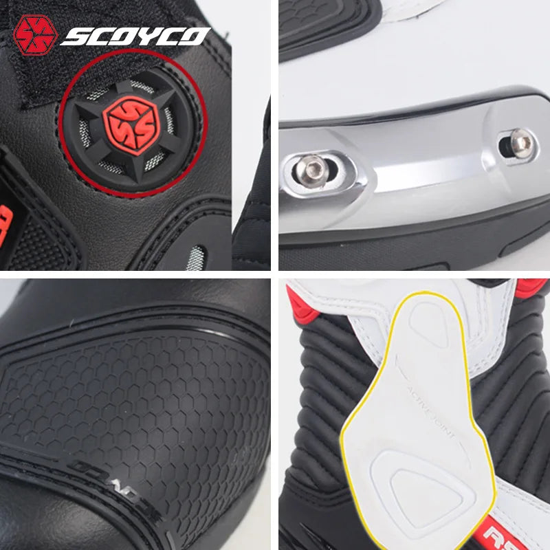 Scoyco R2 Motorcycle Riding Boots Locomotive Anti-drop Shoes Knight Competition Road Racing Shoes Men's Four-season New Products