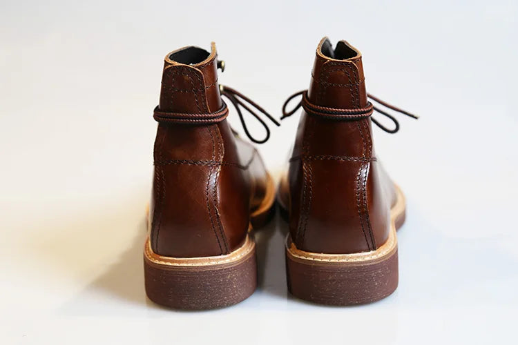 Mens British Wind Retro Boots Motorcycle Short Boots Men's Leather Boot Casual Work Shoes Men Women's Tide Chelsea Boots