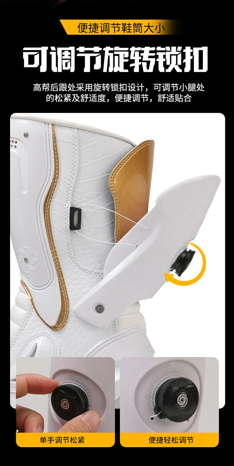 36-47 Anti Fall Motocross Boots Wear-resistant Motorcycle Boots Men's Women Racing Boots Safe Riding Equipment Rally Shoes