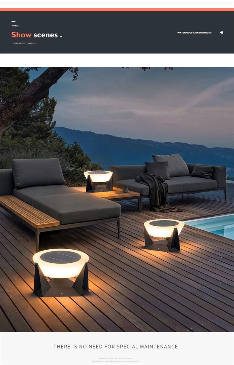 LED Solar Light Outdoor Garden Column Lamps Post Lights Waterproof Fence Gate Cap Lighting Lantern Head Fixture Patio Decoration