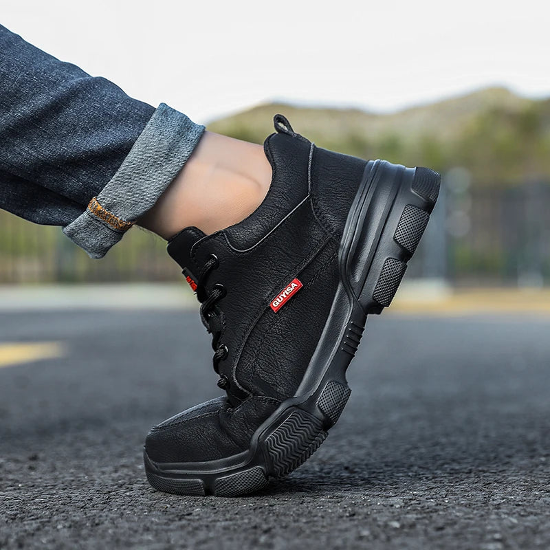 Waterproof Wrok Safety Shoes For Men Summer Breathable Indestructible Boots Non-slip Industrial Construction Shoes Male Footwear