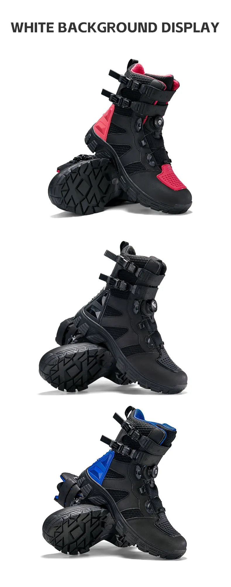 Motorcycle Boots Men's Mid-Calf Motocross Races Protective Boots Outdoor Breathable Non Slip Motos Sports Shoes 1128