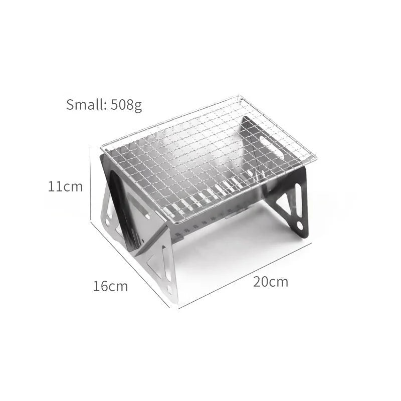 Outdoor Camping Charcoal Barbecue Grill For Party Beach Picnic Bbq Stove , Portable Stainless Steel Bbq Charcoal Grill