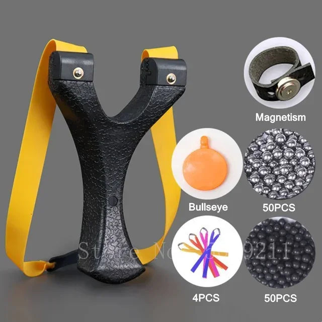 Outdoor Hunting Shooting Catapult Entertainment Accessories Toys Hunting Resin Slingshot Catapult with Flat Rubber Band for Hunt