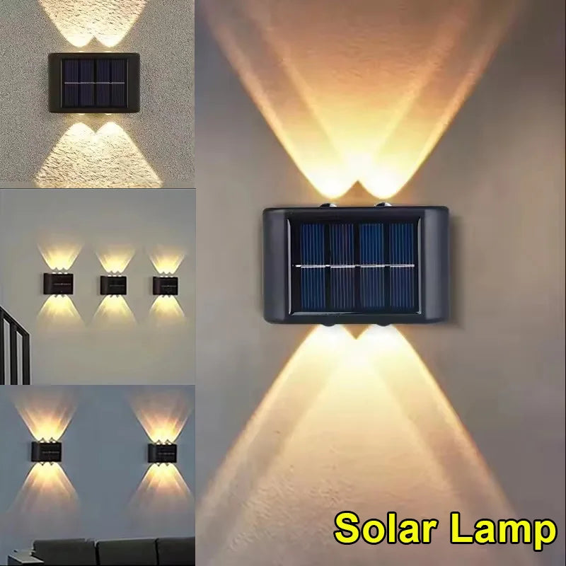LED Solar Lights Outdoor Solar Wall Lamp Up And Down Light Illuminate for Garden Yard Street Decoration Solar Powered Light