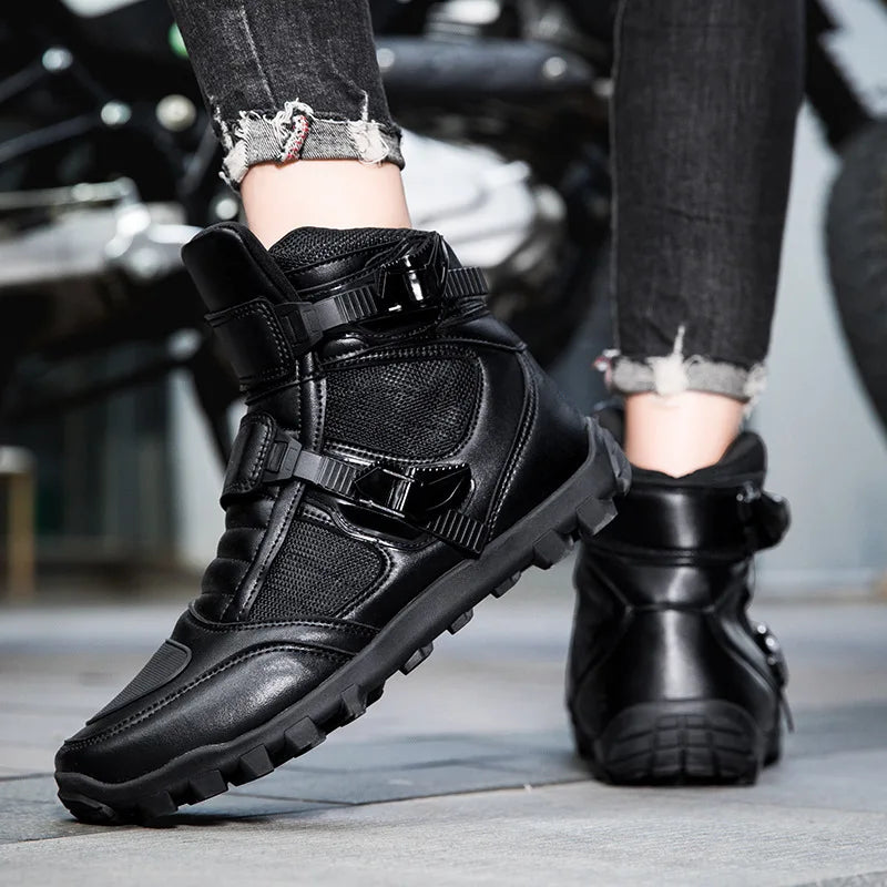Men's Motorcycle Shoes New Breathable Men Motorcycle Boots Outdoors Cycling Motorbike Non-slip Sports Boot Motos Shoes