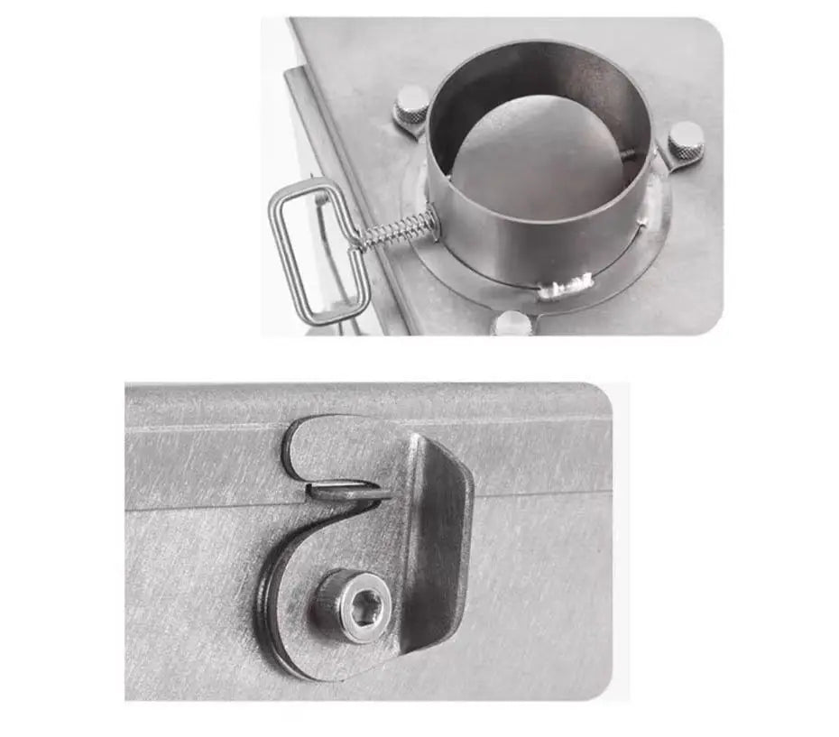 Stainless Steel Portable Tent Stove Foldable with Side Glass Chimney Burner Camping Wood Stove Heating Cooking Grill