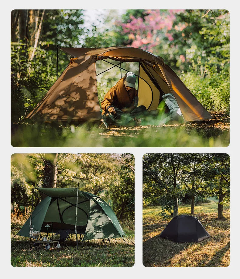 Thous Winds Taurus 1 People Camping Tent Ultralight Hiking Tent Backpack Outdoor Cot Tent 15D Nylon Ripstop Both Side Silicon