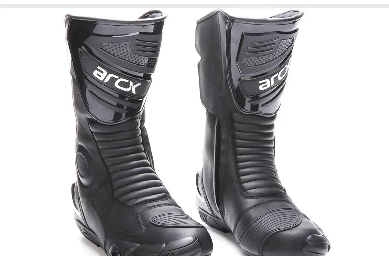 ARCX L60582 Men's High Top Racing Motorcycle Boots – Off-Road & Road Cycling Shoes for Bike Riding with Anti-Slip Sole