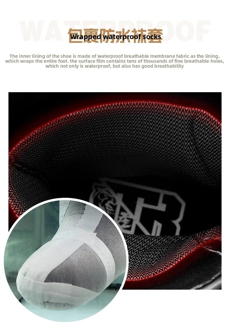 2PCS Waterproof Motorcycle Riding Boots Men Women Genuine Leather Adventure Touring Anti-Slip Protective All-Season CE Certified