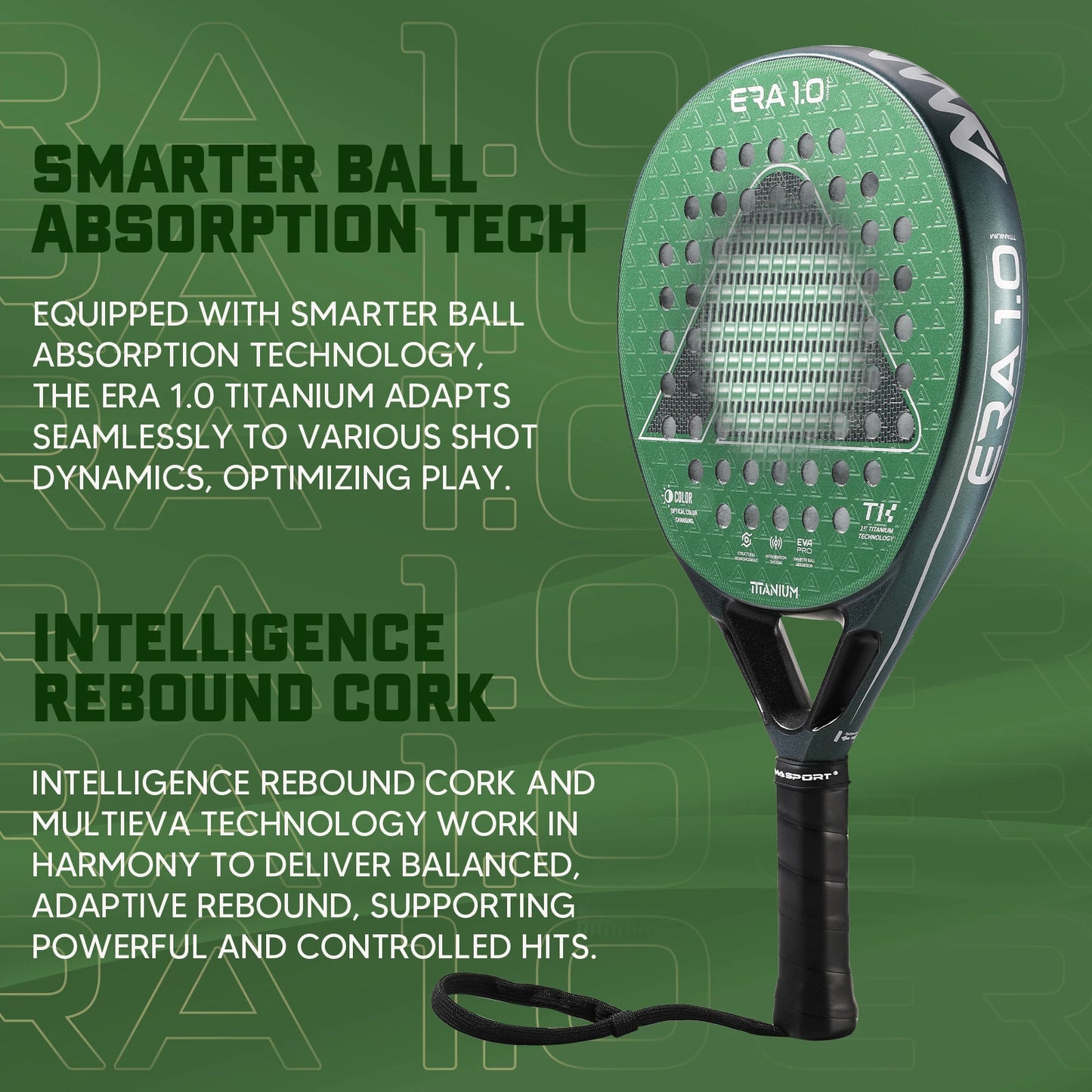 AMASPORT Padel Racket Cubic 18k/Ti Carbon 3D-Textured Surface Padel Tennis Racquets for High-level Players