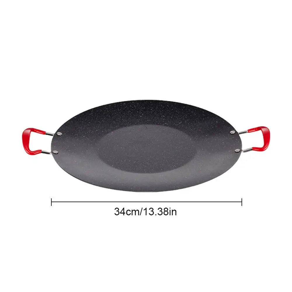 Stove Top Grill Korean Pan Camping Stove Grill Round Griddle Pan Non-Stick Indoor Korean Grill Korean Barbecue Grill With Handle