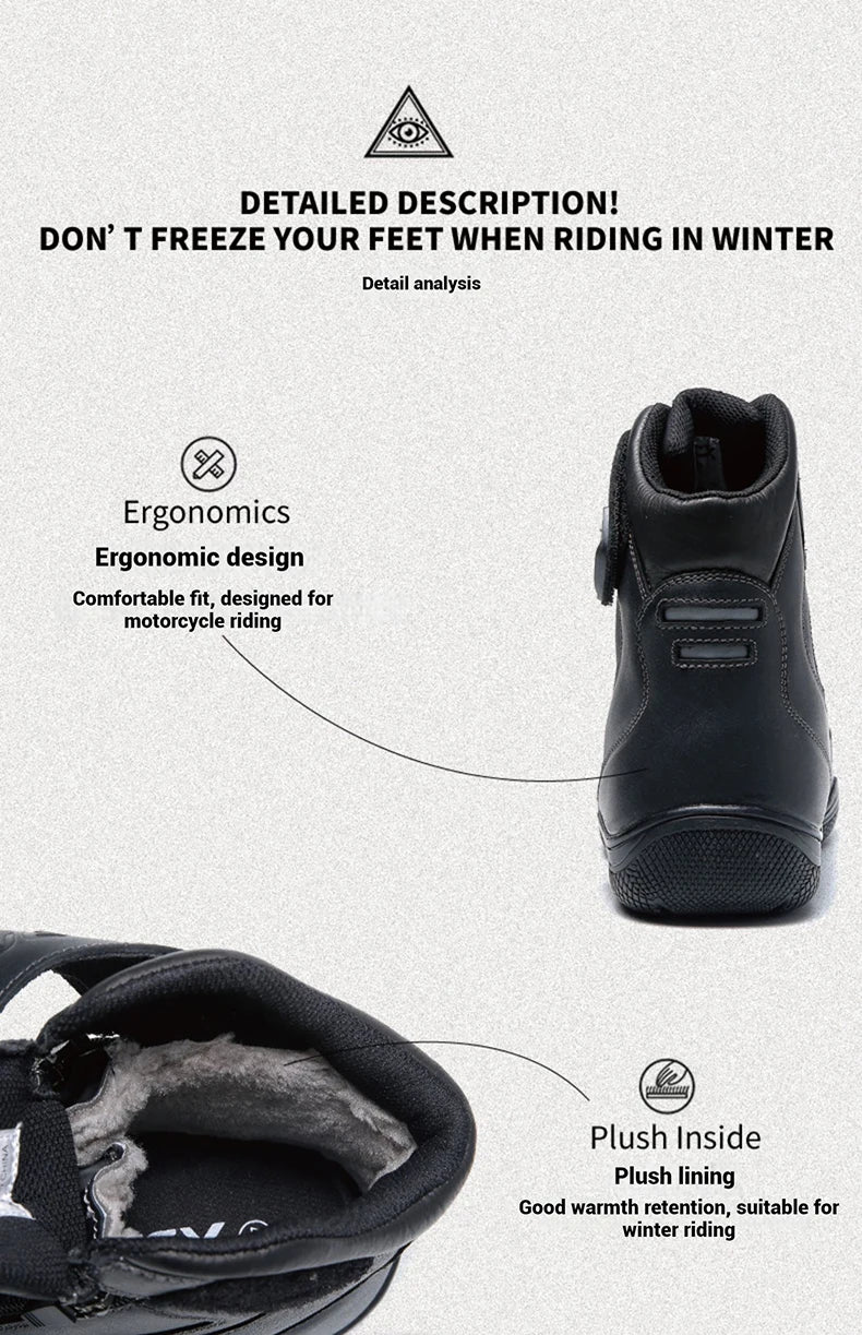 ARCX Waterproof Cow Leather Motorcycle Boots for Men Racing Riding Motorbike Shoes Protective Gear Durable Safety Footwear