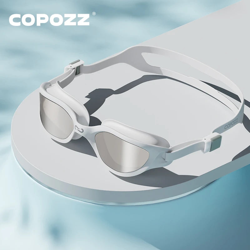 Copozz Swimming Goggles Waterproof VISTEX Anti Fog Mirrored Adjustable Silicone Swim Glasses Professional Swim Equipment Eyewear
