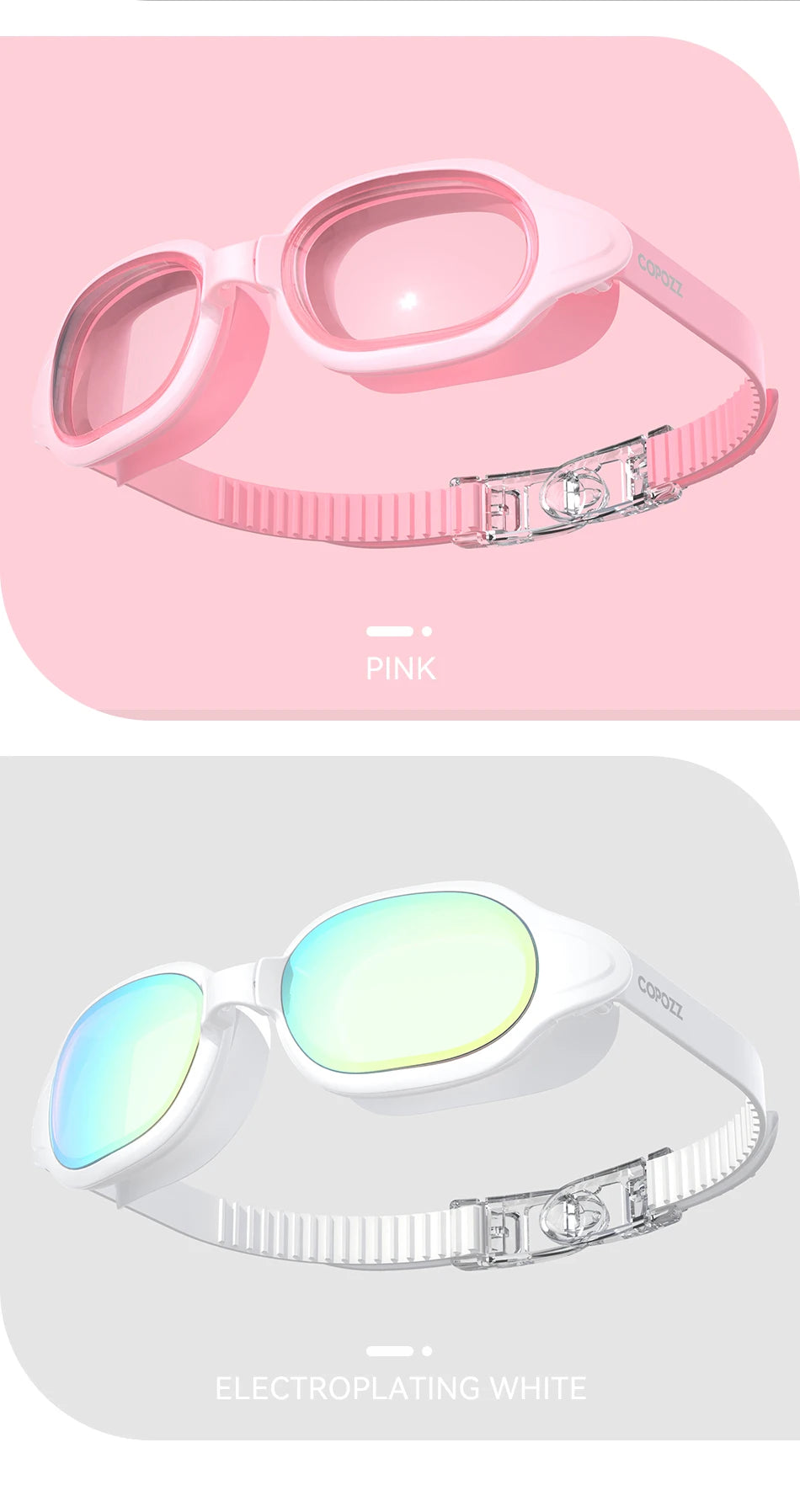 COPOZZ Swimming Goggles Myopia 0 -1.5 to -7 Men Women Anti fog UV Protecion Waterproof Swimming Glasses Diopter Swim Eyewear