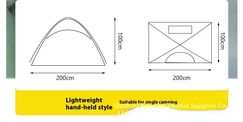 Single Camping Tent -190T Silver Plated Polyester 150D Waterproof Oxford 1.42KG Lightweight and Portable Outdoor Tent ultralight