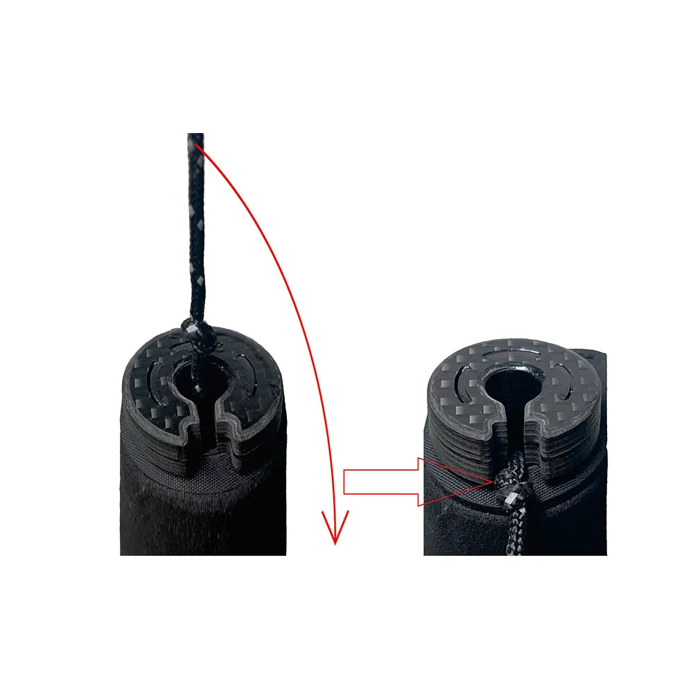 Unltralight Carbon Fiber Titanium Trekking Pole, Pull String Rope, Locking Pole, Walking Hiking Stick, Trail Running Pole, 120g