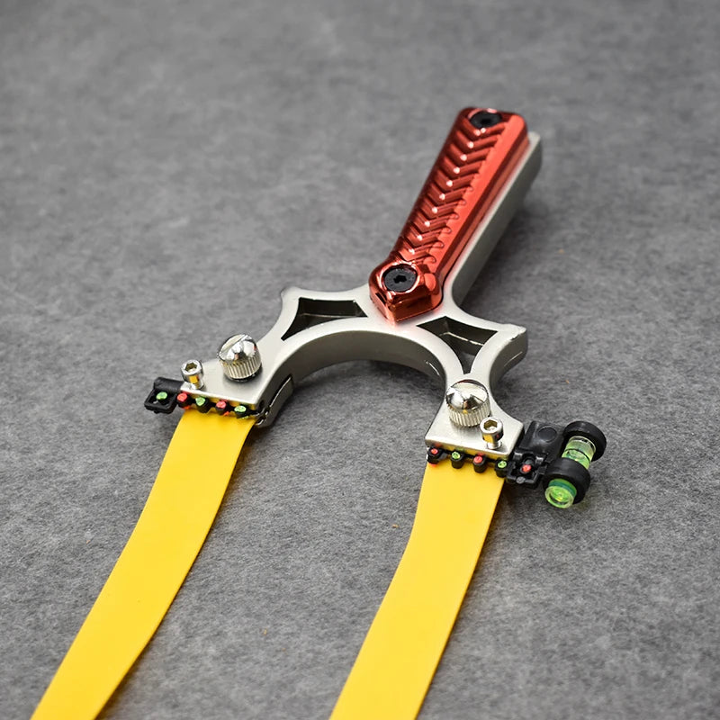 Professional Hunting Slingshot Outdoor Metal High Precision Shooting Catapult with Flat Rubber Band Sports Equipment Accessories