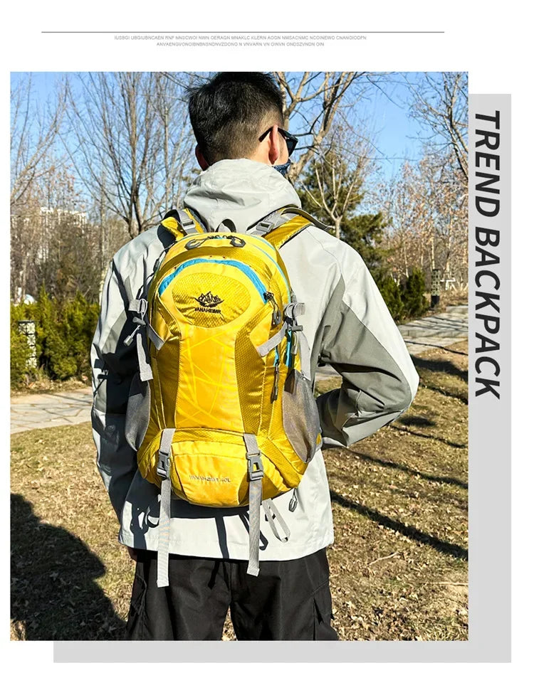 Mountaineering backpack 40 liters men's and women's outdoor sports bag waterproof camping hiking rain