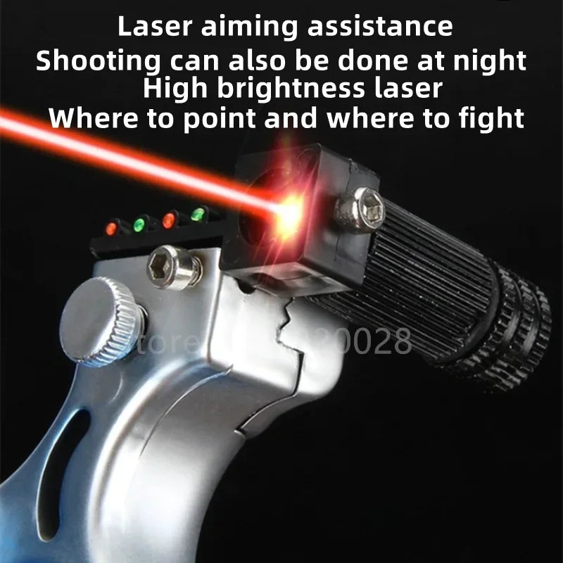 Laser Shooting Slingsshot High Precision Sling Outdoor Hunting Slingshot for Hunting High Precision Catapult Tirachinas Caza