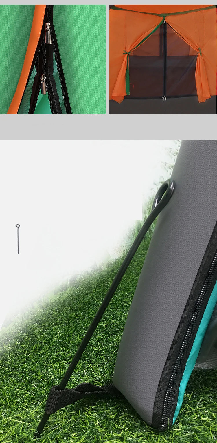 Inflatable Tent Folding Automatic Waterproof 2 3 4 People Air Tents Camping Cube Fishing Tourism Summer Awning Orange Outdoor