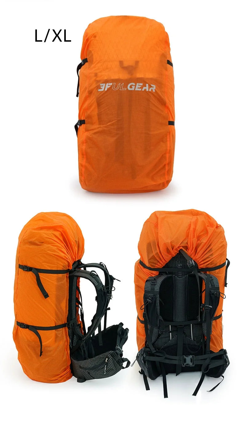 3F UL Gear UHMWPE Rain Cover For Backpack Outdoor Ultralight Hiking waterproof Trekking Rainproof 20-85L Backpack Cover