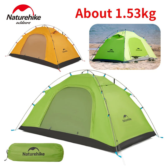 Naturehike Ultralight Camping Tent 2 Person Hiking Travel Backpacking Large Space 65D Waterproof Quick Set Cycling Shelter Tent