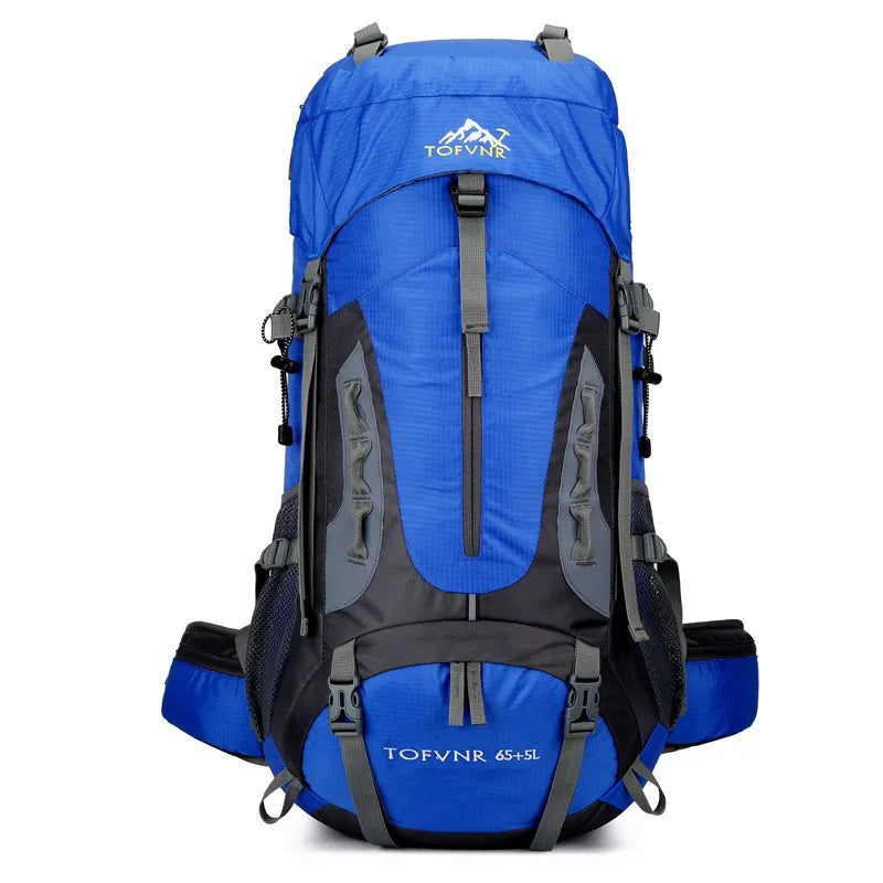 2025 cross-border outdoor hiking bag shoulder hiking sports bag waterproof bag backpack large capacity polyester backpack a001