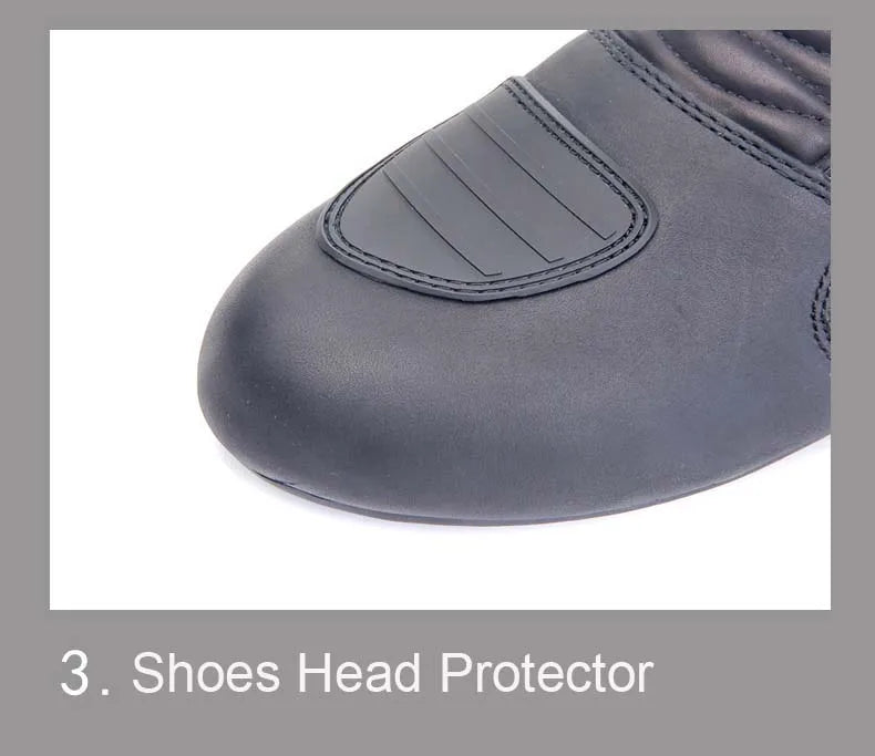 ARCX Motorcycle Boots Genuine Cow Leather Motocross Boots waterproof Moto Boots Motorbike Riding Boots Black Botas Moto