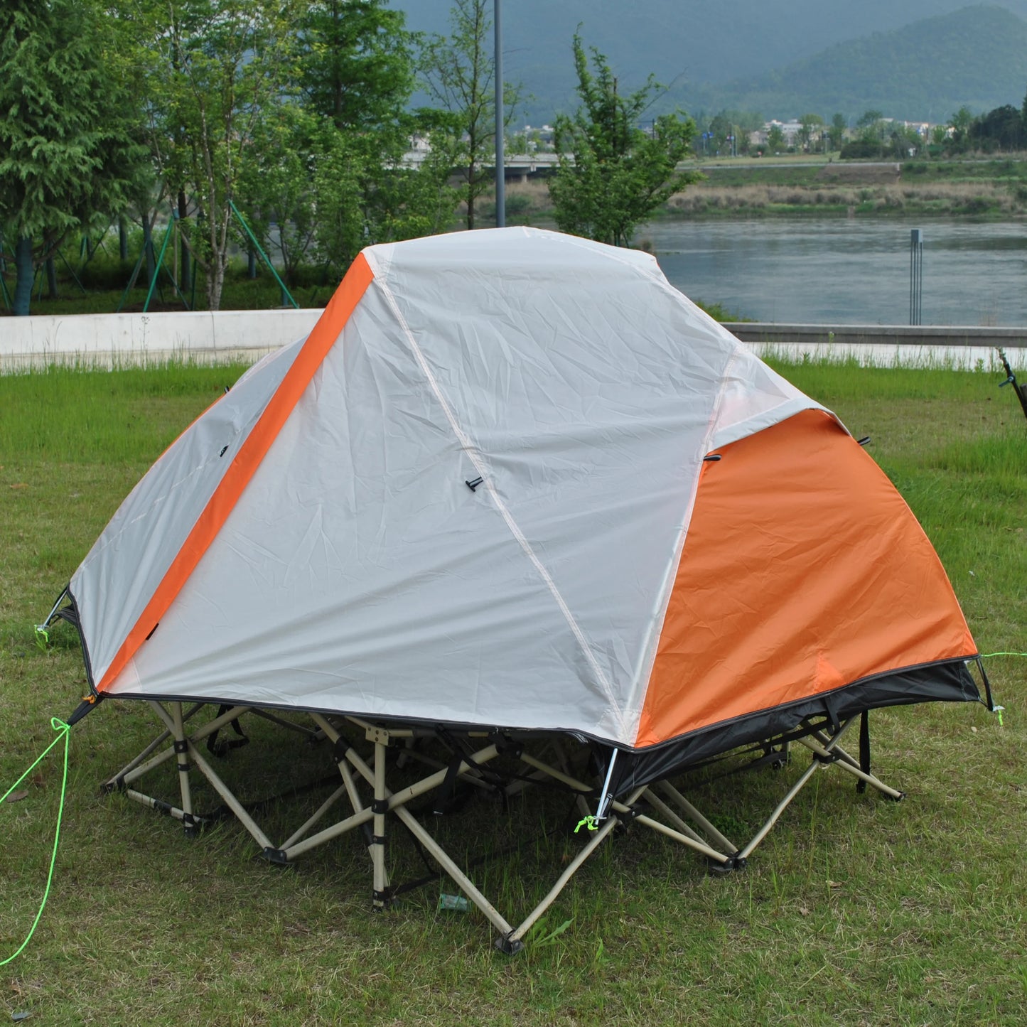 Ultralight 2 Person Cot Tent for Camping Ground Bed Tent with Footprint Bed Not Included the Bed
