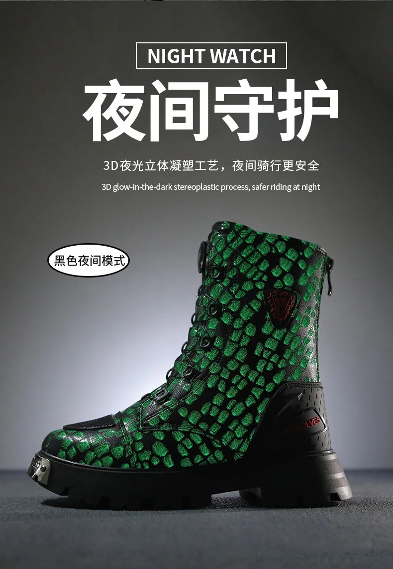 Motorcycle Wear-resistant Drop-proof Boots Women Motorbike Riding Shoes Breathable Biker Boots Motorboats Motorcycle Shoes Bota