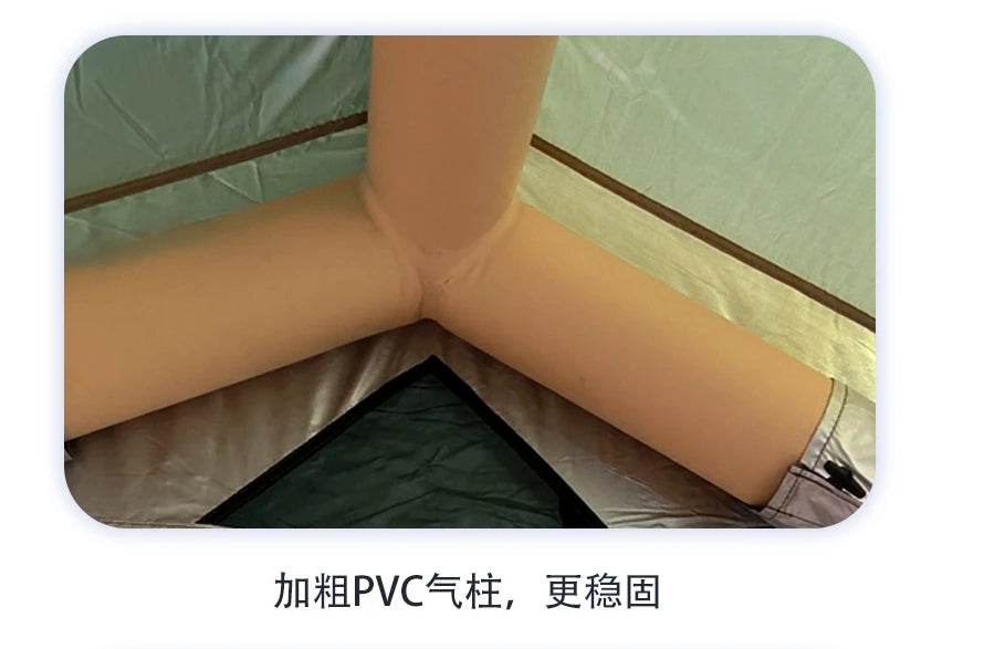 8 ㎡ Camping Outdoor Tent for 4~6People No Pitch Rainproof Sunproof Wind Resistant Hiking Marquee with Skylight & Chimney Outlet