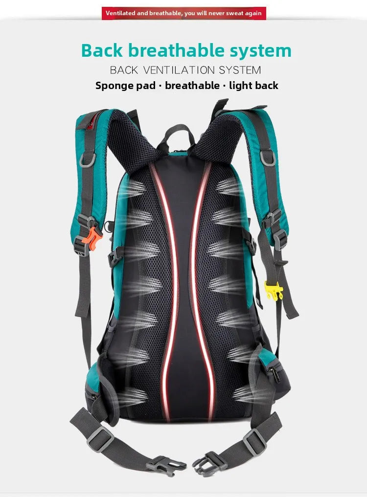 60L Large Capacity Hiking Backpack Men Outdoor Mountain Backbag Male Sport Back Pack Leisure Teens Travel Package Black